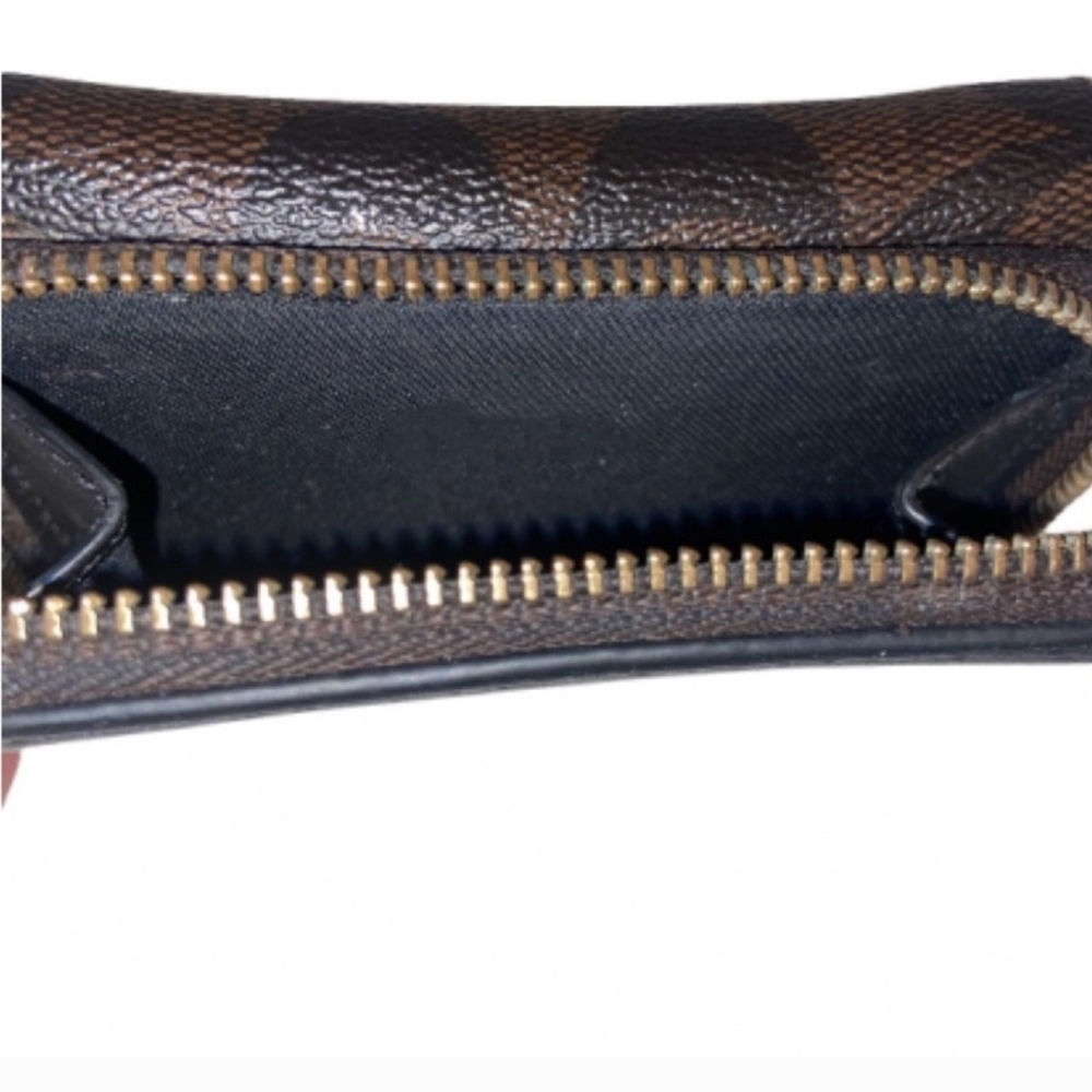 Coach Signature Brown and Black Zip Wallet - Picture 3 of 5